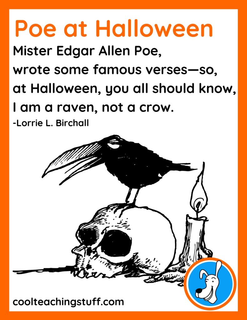 Image of Halloween poem, "Poe at Halloween," by Lorrie L. Birchall