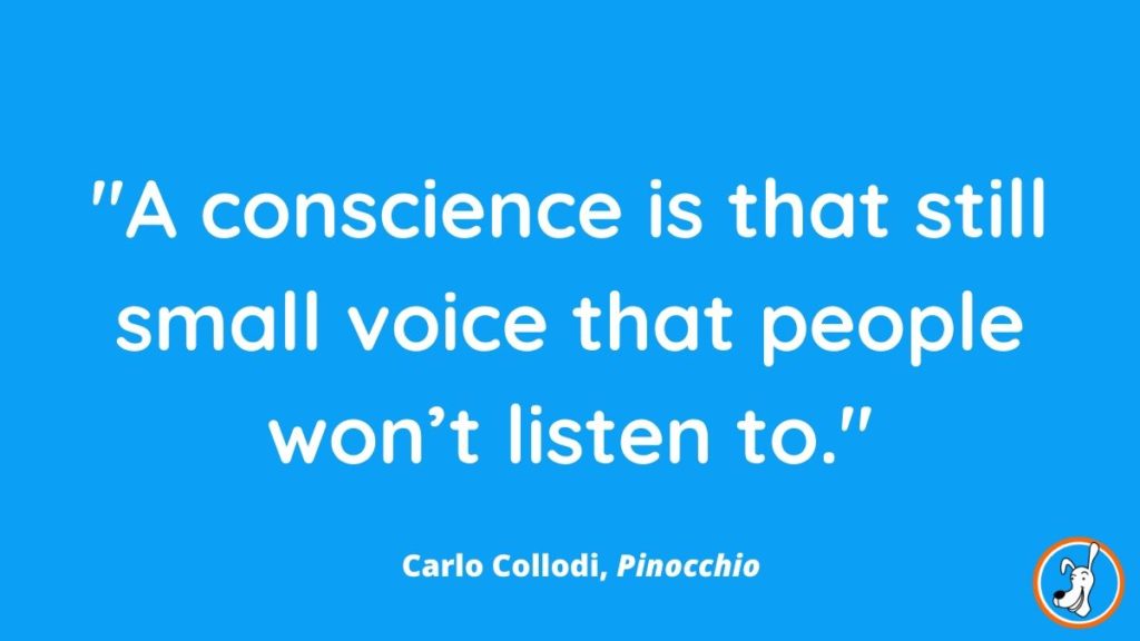 children's book quote from Pinocchio by Carlo Collodi