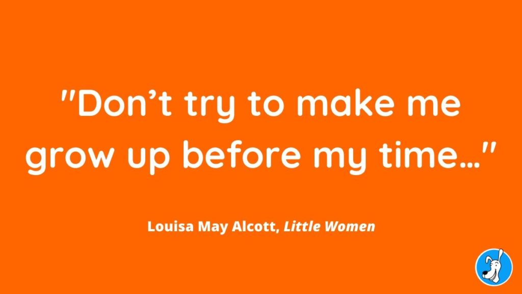 children's book quote from Little Women by Louisa May Alcott