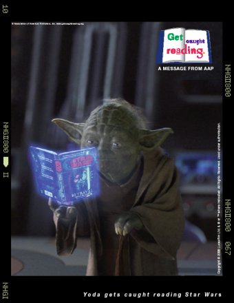 image of Yoda reading
