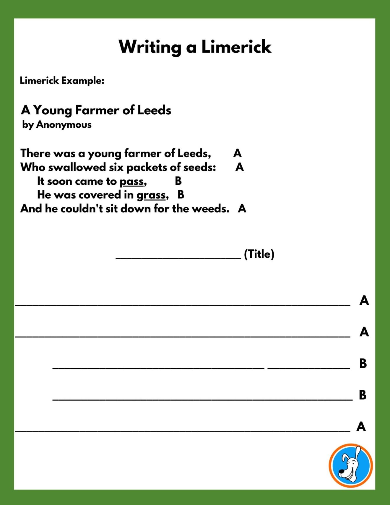 Teach Limerick Poems for St. Patrick’s Day! Cool Teaching Stuff